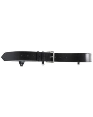 Ann Demeulemeester Willow Leather Belt - White