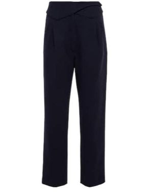 Blazé Milano Basque High-Rise Virgin Wool Pants - Blue