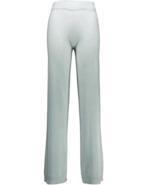 Allude Elastic Waist Casual Trousers - Grey