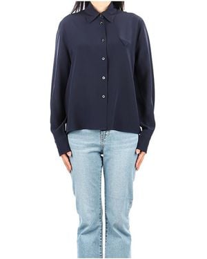 Prada Collared Long-Sleeved Shirt - Blue