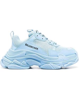 Balenciaga Triple S Lace-Up Trainers - Blue