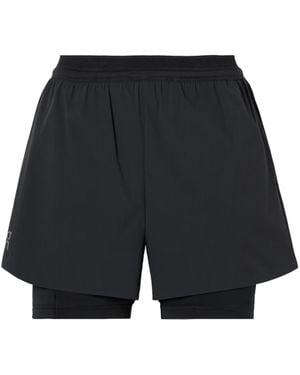 On Shoes Pace Layered Recycled-Shell And Stretch-Jersey Shorts - Blue