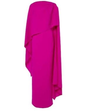 ROKSANDA Demetria Caped Crepe Gown - Pink