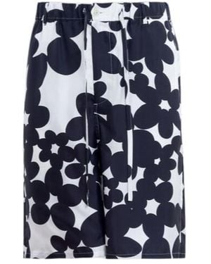 Marni Dillies Printed Bermuda Shorts - Blue