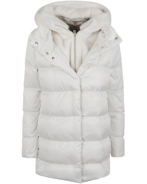 Herno Layered Puffer Coat - Gray