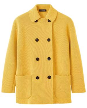 Loro Piana Double-Breasted Coat - Yellow