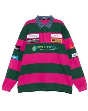 Martine Rose Striped Rugby Polo Shirt - Pink