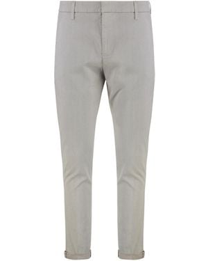 Dondup Gaubert Cotton Blend Slacks - Gray