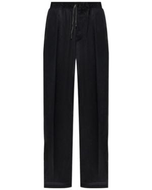 Maison Margiela Satin Drawstring Trousers - Black