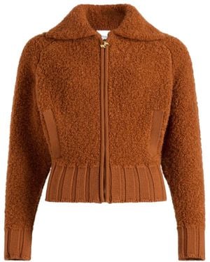 Patou Boucl Bomber Jacket - Brown