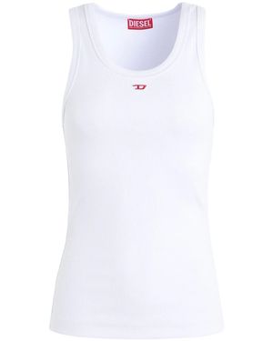 DIESEL Solidcolor Sleeveless Tshirt - White