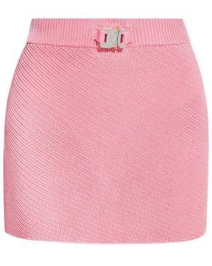 1017 ALYX 9SM Buckle-Detail High-Waisted Mini Skirt - Pink