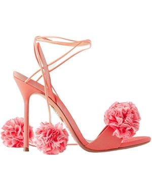 Aquazzura Strappy High-Heeled Sandals - Red