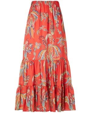 Etro Tiered Printed Cotton Maxi Skirt