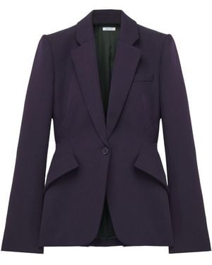 McQueen Single-Breasted Blazer - Blue