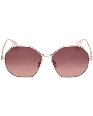 Max Mara Miller Geometric Frame Sunglasses - Pink