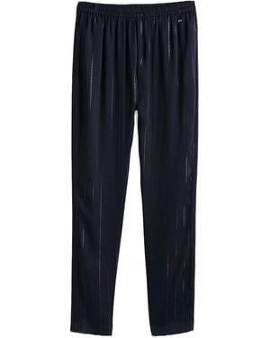 Tommy Hilfiger Loose Fit Metal Striped Pants - Blue