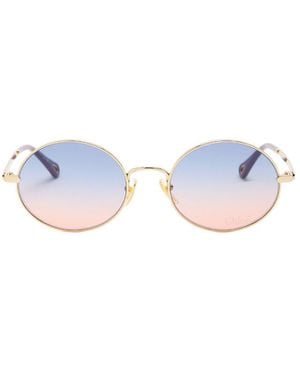 Chloé Metal Frame Sunglasses - White