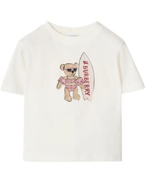 Burberry バーバリー キッズ サーファーベア Tシャツ - White