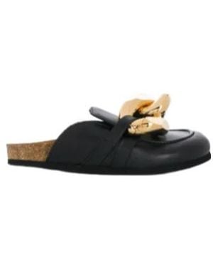 JW Anderson Versatile Casual Backless Loafers - Black