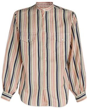 Bally Long Sleeved Striped Shirt - Brown