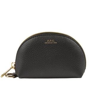 A.P.C. Zip-Around Clutch Bag - Black