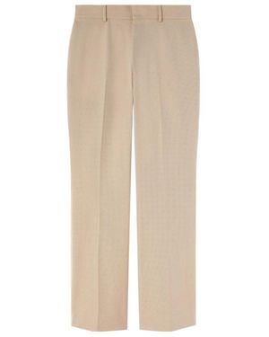 Palm Angels Mid-Rise Flared Trousers - Natural