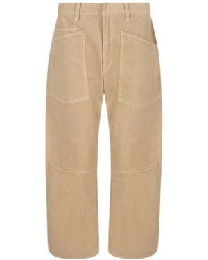 Nili Lotan Casual Trousers With Belt Loops - Natural