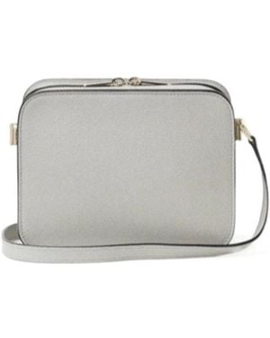 Valextra Logo Shoulder Bag - Grey