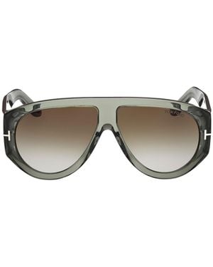 Tom Ford Eyewear Pilot Frame Sunglasses - Metallic
