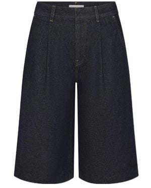 FRAME Pleat Detailed Tailored Shorts - Blue