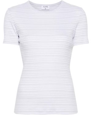 Filippa K Striped Ribbed T-Shirt - White