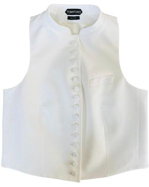 Tom Ford Sleeveless Buttoned Waistcoat - White