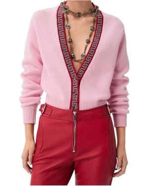 Versace Long-Sleeve Cardigan - Red