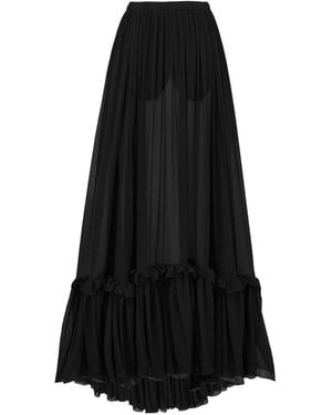 Saint Laurent Ruffled Skirt - Black