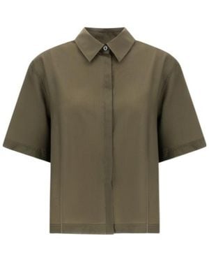 Herno Short-Sleeve Boxy Shirt - Green