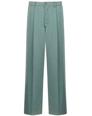 Marni Satin Wide-Leg Trousers - Green