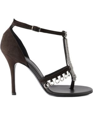 Christopher Esber Ludo Embellished Suede Sandals - White