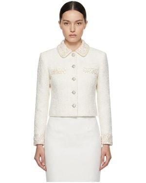Marissa Chiara Sequined Long-Sleeved Jacket - White