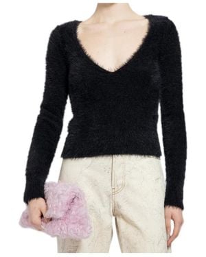 Dries Van Noten Low V Neck Jumper - Black