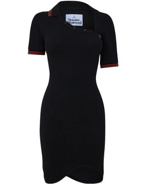Vivienne Westwood Solid Colour Polo Dress - Black