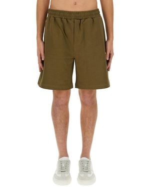 Helmut Lang Space Logo Shorts - Green