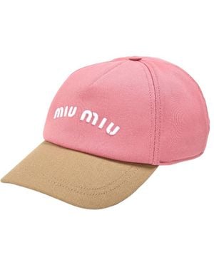 Miu Miu Color Block Baseball Cap - Pink