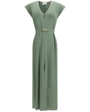 forte_forte Rope Belt Kaftan Dress - Green