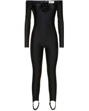 GIUSEPPE DI MORABITO Shiny Elastic Knit Jumpsuit - Black