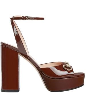 Gucci Horsebit Platform Sandal - Brown