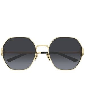 Gucci Eyewear Irregular Frame Sunglasses - Multicolour