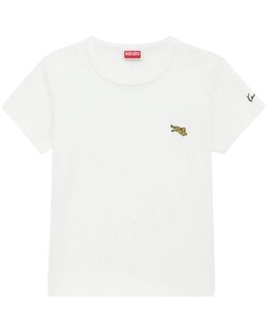 KENZO Jumping Tiger' Embroidered T-Shirt - White