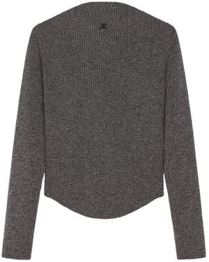 Courreges Ribbed-Knit Jumper - Grey