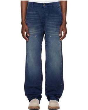 424 Faded Paneled Jeans - Blue